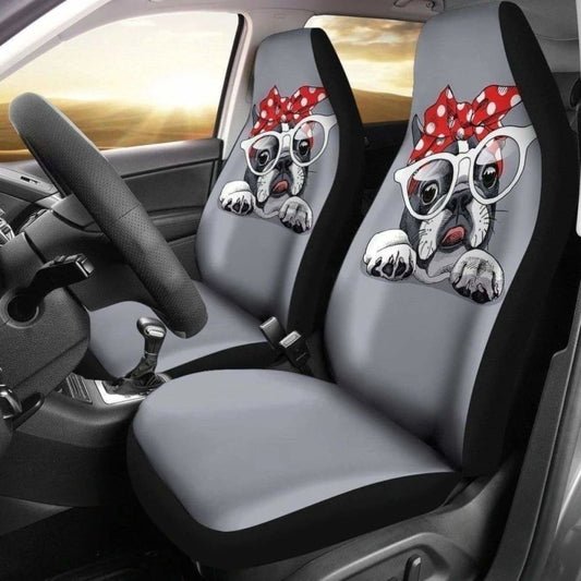 Lady French Bulldog Car Seat Covers 194110