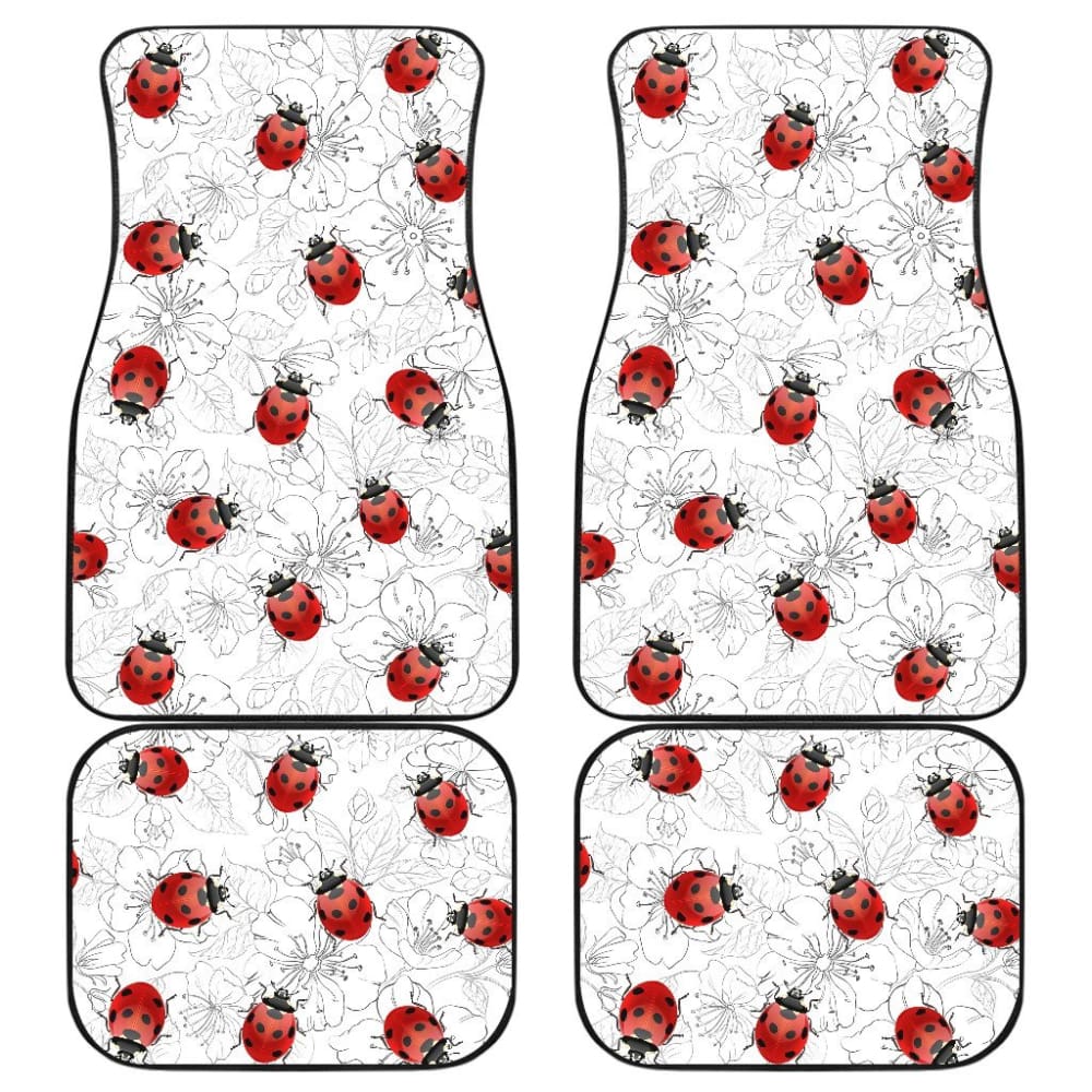 Ladybug Front And Back Car Mats 094209 - YourCarButBetter