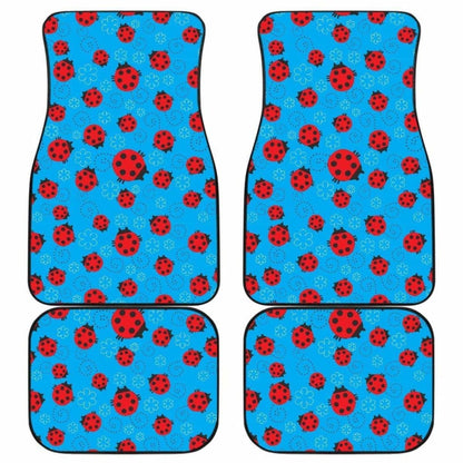 Ladybug Pattern Print Design 02 Front And Back Car Mats 195016 - YourCarButBetter
