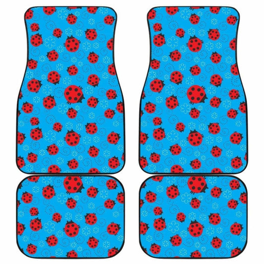 Ladybug Pattern Print Design 02 Front And Back Car Mats 195016 - YourCarButBetter