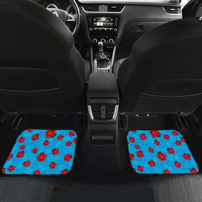 Ladybug Pattern Print Design 02 Front And Back Car Mats 195016 - YourCarButBetter