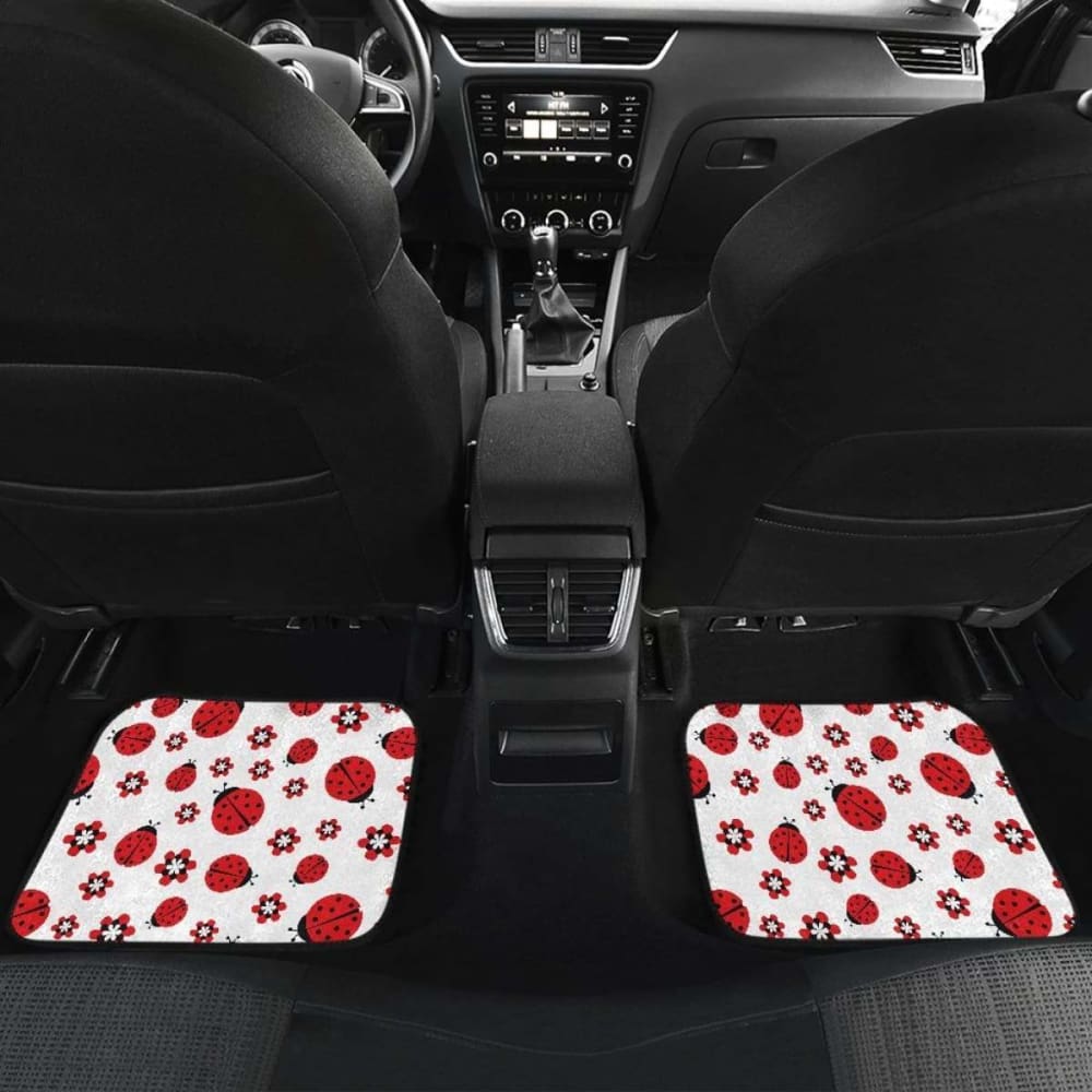 Ladybug Pattern Print Design 04 Front And Back Car Mats 195016 - YourCarButBetter