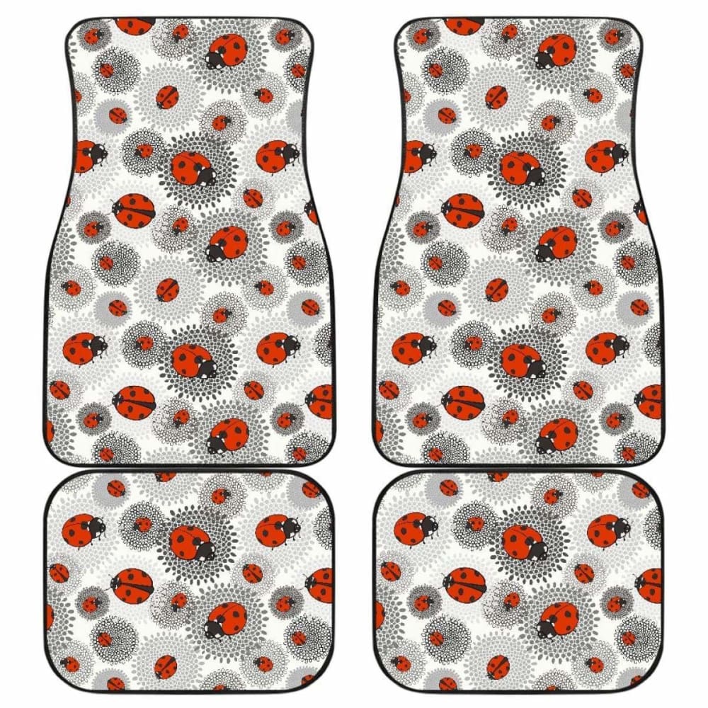 Ladybug Pattern Print Design 05 Front And Back Car Mats 195016 - YourCarButBetter