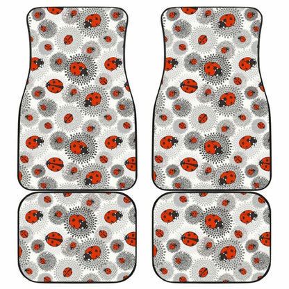Ladybug Pattern Print Design 05 Front And Back Car Mats 195016 - YourCarButBetter