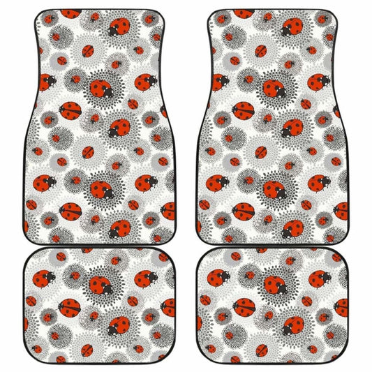 Ladybug Pattern Print Design 05 Front And Back Car Mats 195016 - YourCarButBetter