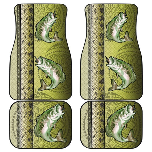 Largemouth Bass Fish Scale Pattern Fishing Car Floor Mats 182417 - YourCarButBetter