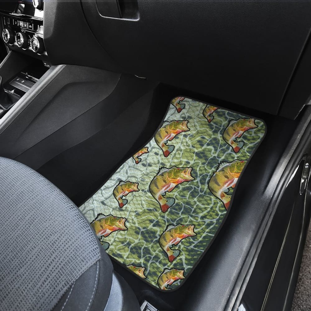 Largemouth Bass Fish Skin Pattern Fishing Car Floor Mats 182417 - YourCarButBetter