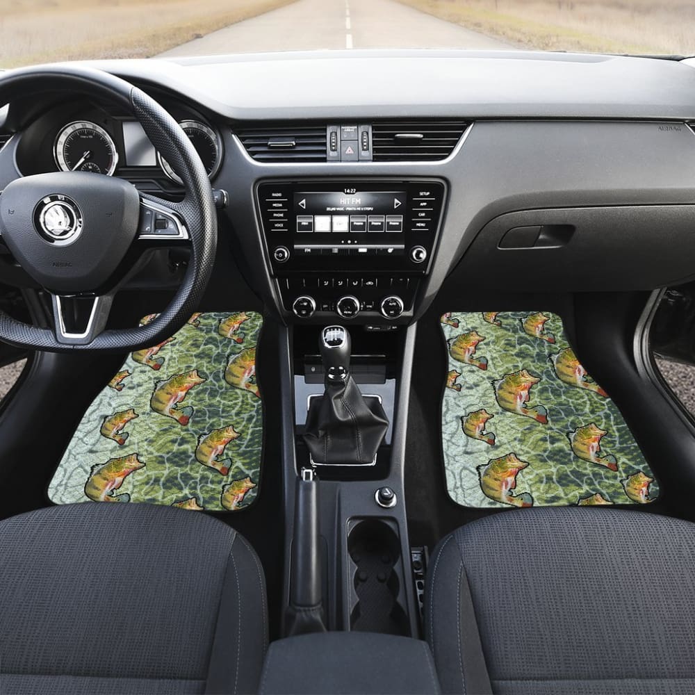 Largemouth Bass Fish Skin Pattern Fishing Car Floor Mats 182417 - YourCarButBetter
