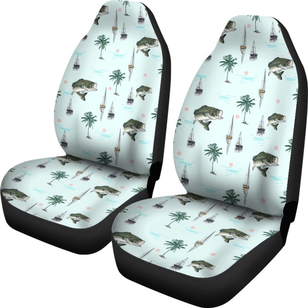 Largemouth Bass Fishing Amazing Pattern Car Seat Covers 211007 - YourCarButBetter