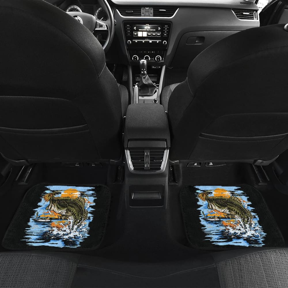 Largemouth Bass Fishing Car Floor Mats 210807 - YourCarButBetter