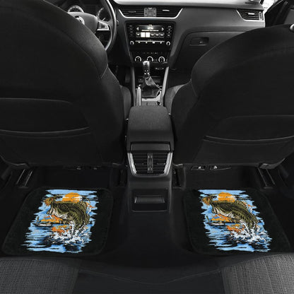 Largemouth Bass Fishing Car Floor Mats 210807 - YourCarButBetter