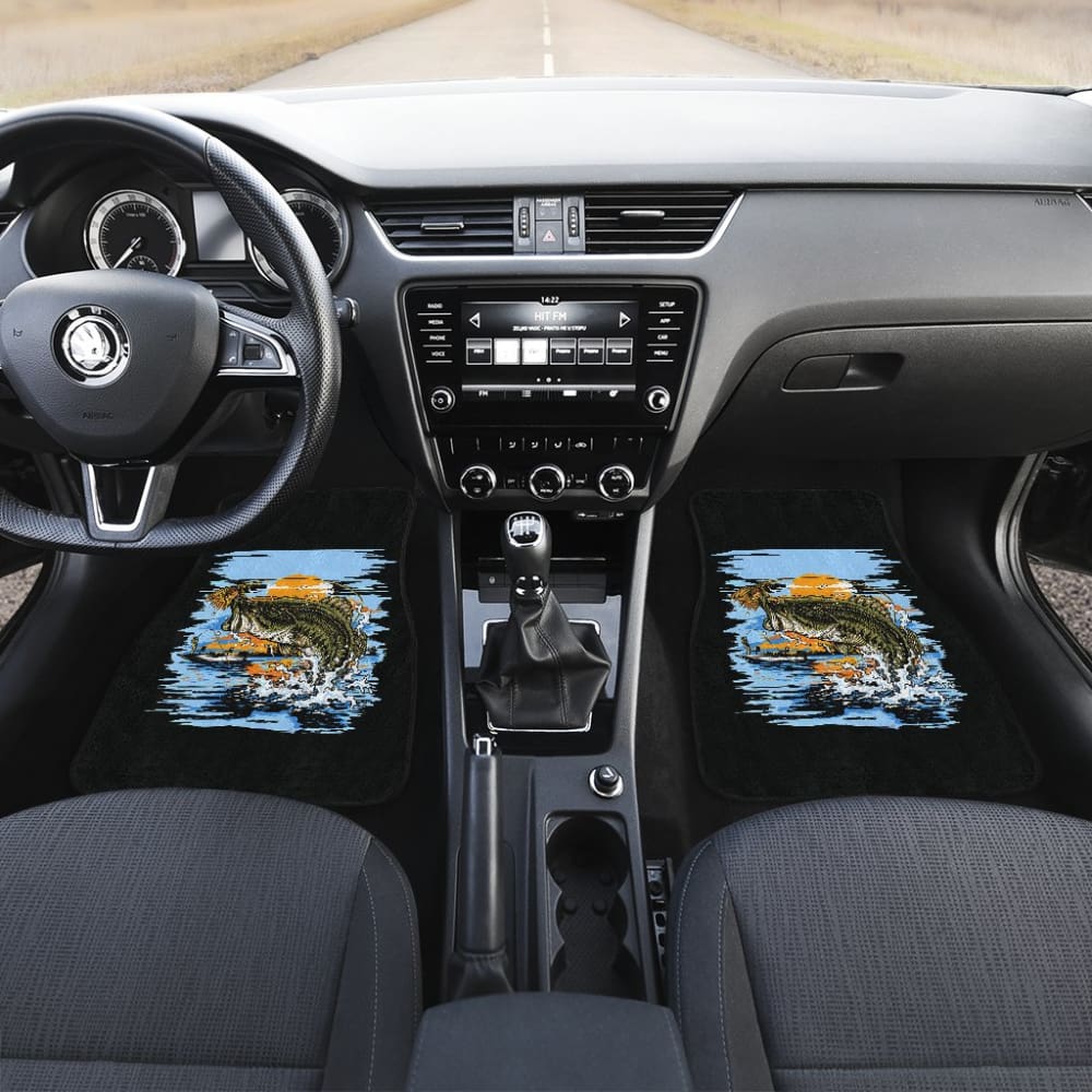 Largemouth Bass Fishing Car Floor Mats 210807 - YourCarButBetter