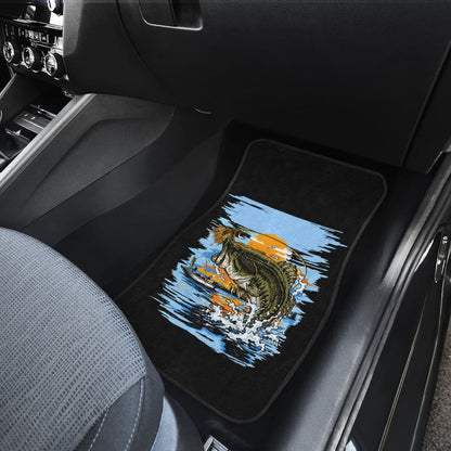 Largemouth Bass Fishing Car Floor Mats 210807 - YourCarButBetter