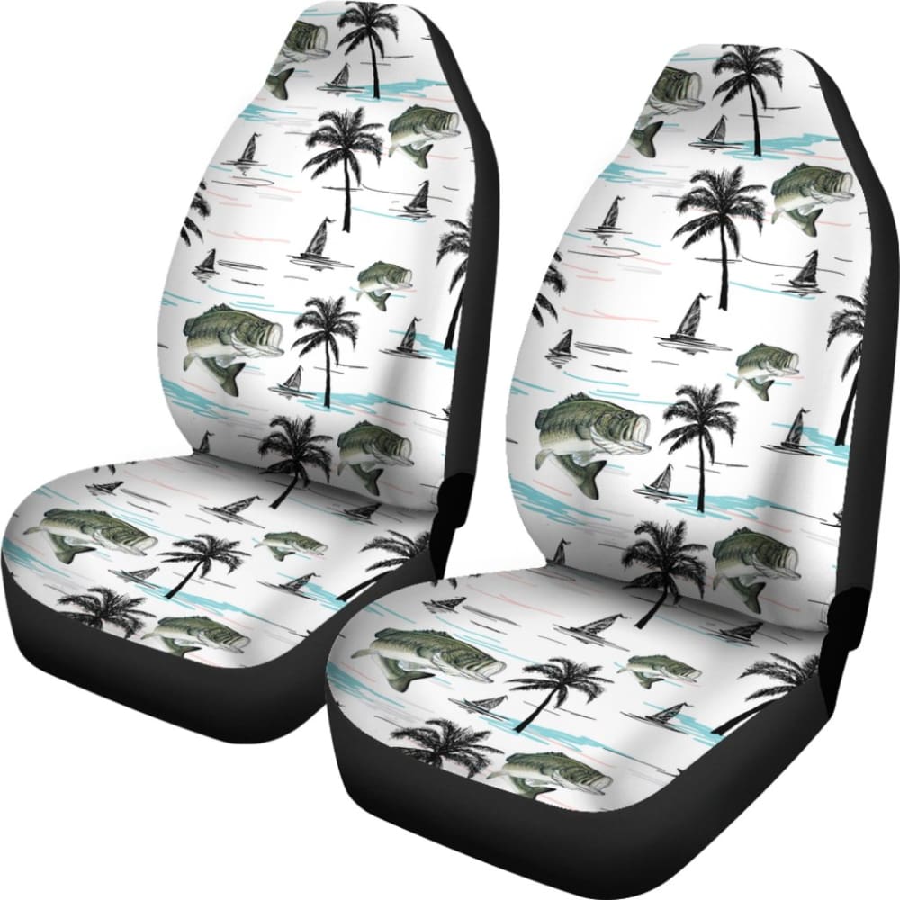 Largemouth Bass Fishing Patterns Car Seat Covers 211007 - YourCarButBetter