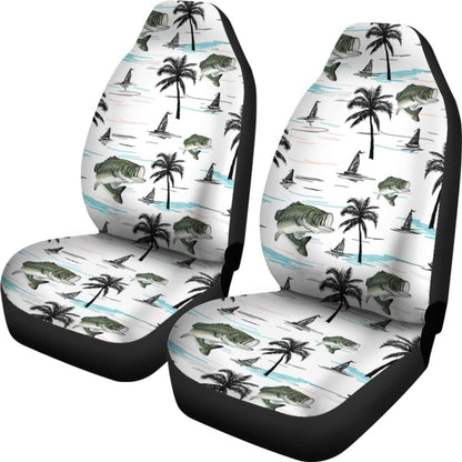Largemouth Bass Fishing Patterns Car Seat Covers 211007 - YourCarButBetter