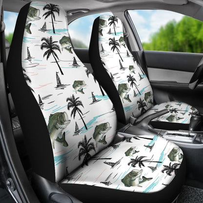 Largemouth Bass Fishing Patterns Car Seat Covers 211007 - YourCarButBetter