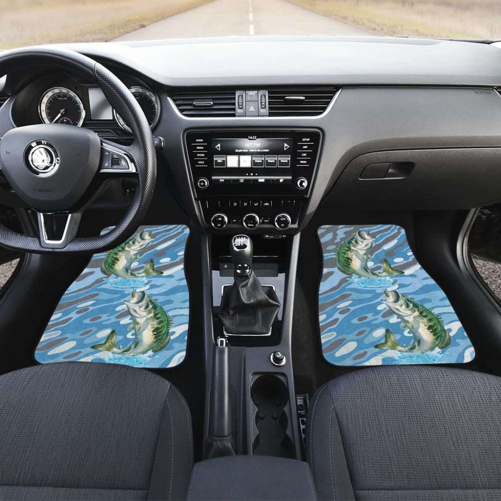 Largemouth Bass On The Water Fishing Car Floor Mats 182417 - YourCarButBetter