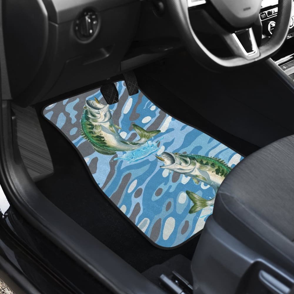 Largemouth Bass On The Water Fishing Car Floor Mats 182417 - YourCarButBetter