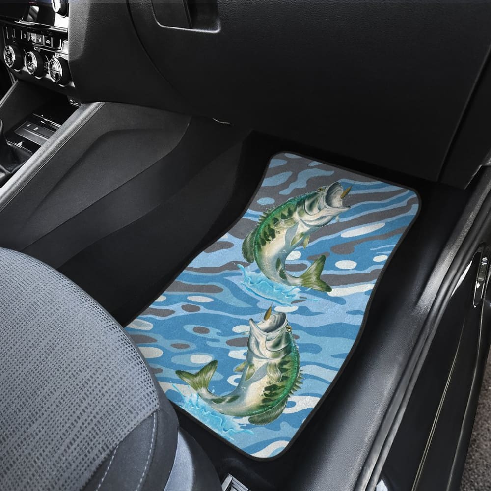 Largemouth Bass On The Water Fishing Car Floor Mats 182417 - YourCarButBetter