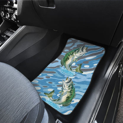 Largemouth Bass On The Water Fishing Car Floor Mats 182417 - YourCarButBetter