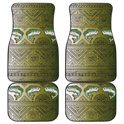 Largemouth Bass Skin Color Boho Pattern Fishing Car Floor Mats 182417 - YourCarButBetter
