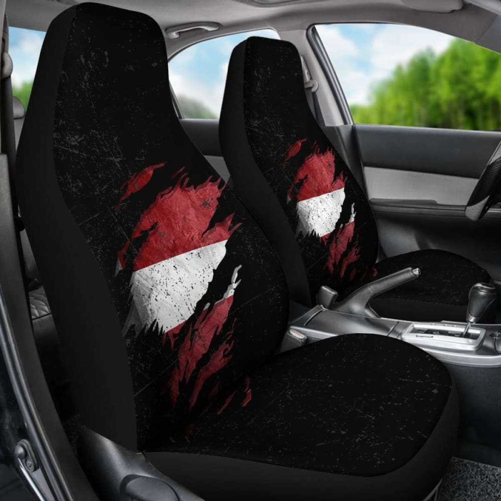 Latvia In Me Car Seat Covers - Special Grunge Style 232125 - YourCarButBetter