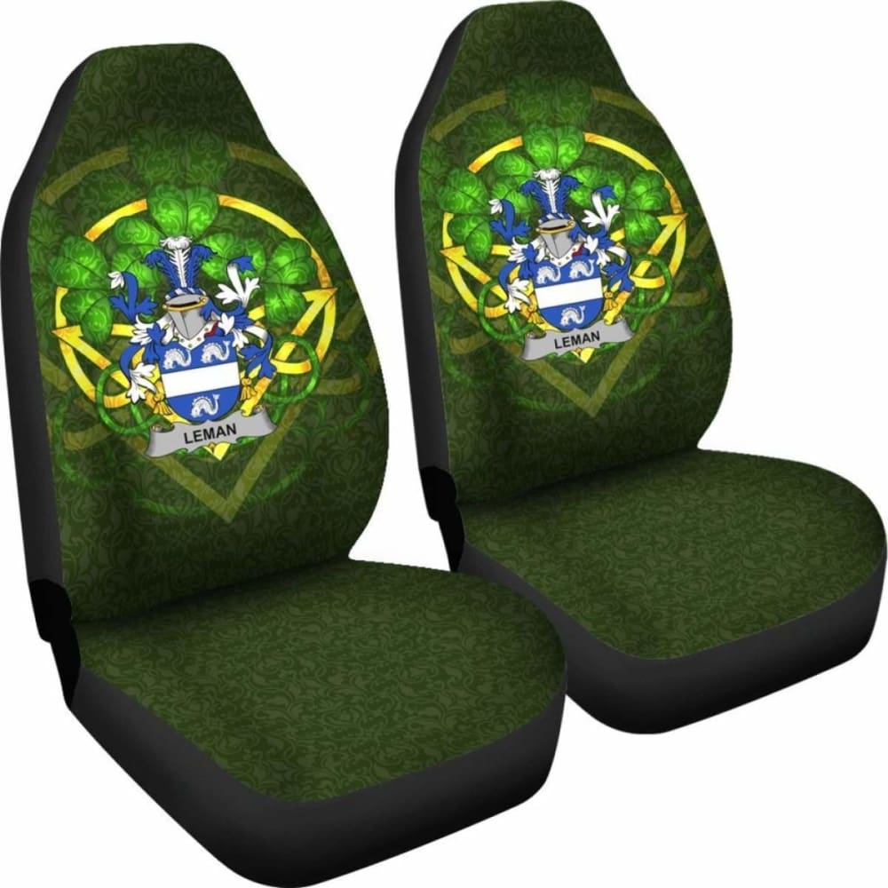 Leman Or Lemon Ireland Car Seat Cover Celtic Shamrock (Set Of Two) 154230 - YourCarButBetter