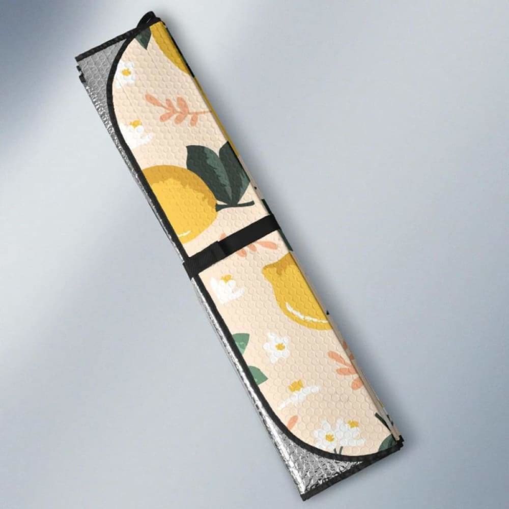 Lemon Flower Leave Pattern Car Auto Sun Shades 182102 - YourCarButBetter