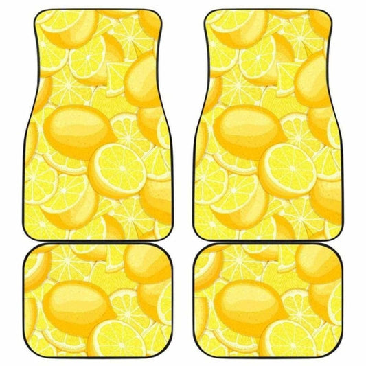 Lemon Pattern Front And Back Car Mats 103131 - YourCarButBetter