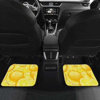 Lemon Pattern Front And Back Car Mats 103131 - YourCarButBetter
