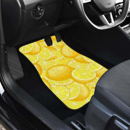 Lemon Pattern Front And Back Car Mats 103131 - YourCarButBetter