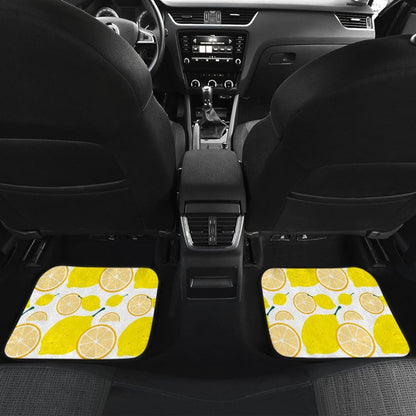 Lemon Pattern Print Car Floor Mats 211008 - YourCarButBetter