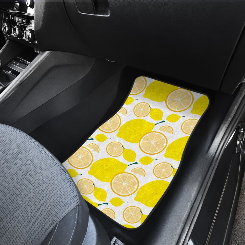 Lemon Pattern Print Car Floor Mats 211008 - YourCarButBetter