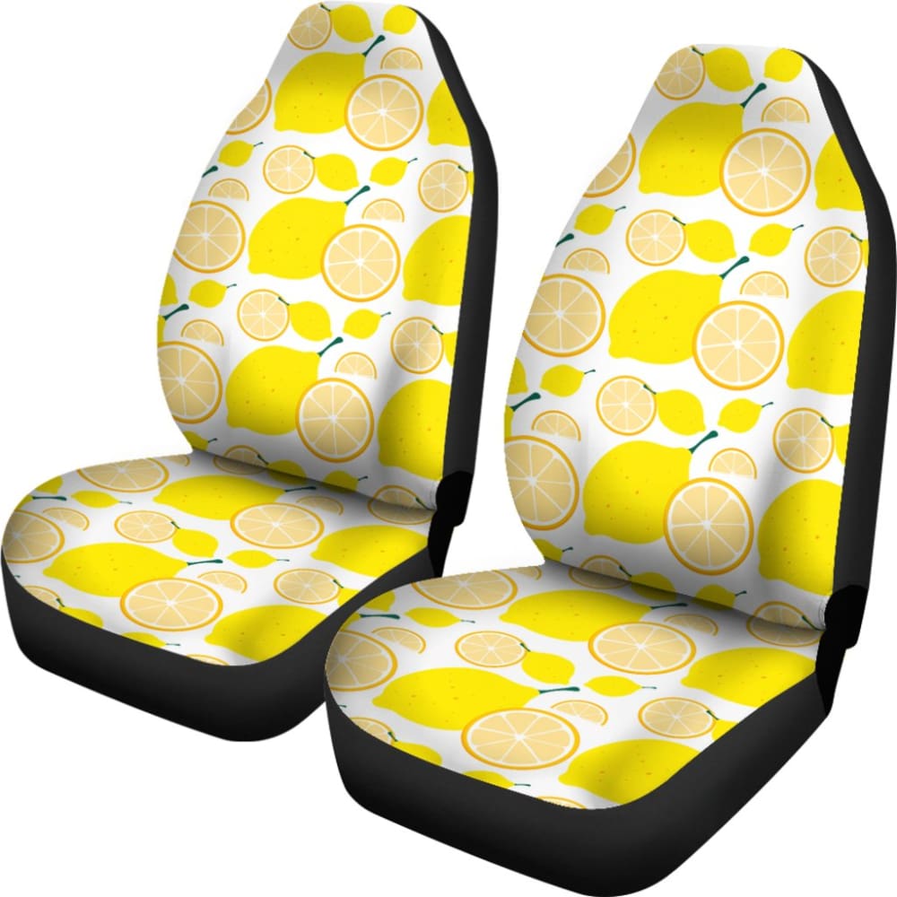 Lemon Pattern Print Car Seat Covers 211008 - YourCarButBetter
