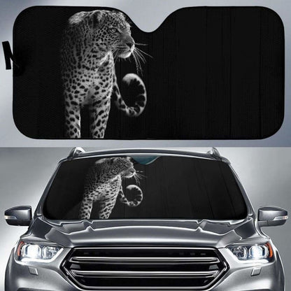 Leopard Dark 4K Car Sun Shade 172609 - YourCarButBetter