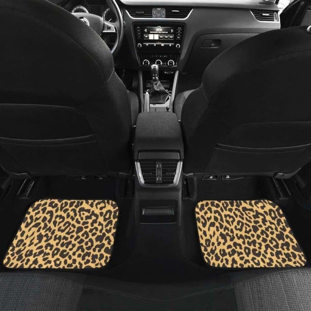Leopard Skin Print Front And Back Car Mats 092813 - YourCarButBetter