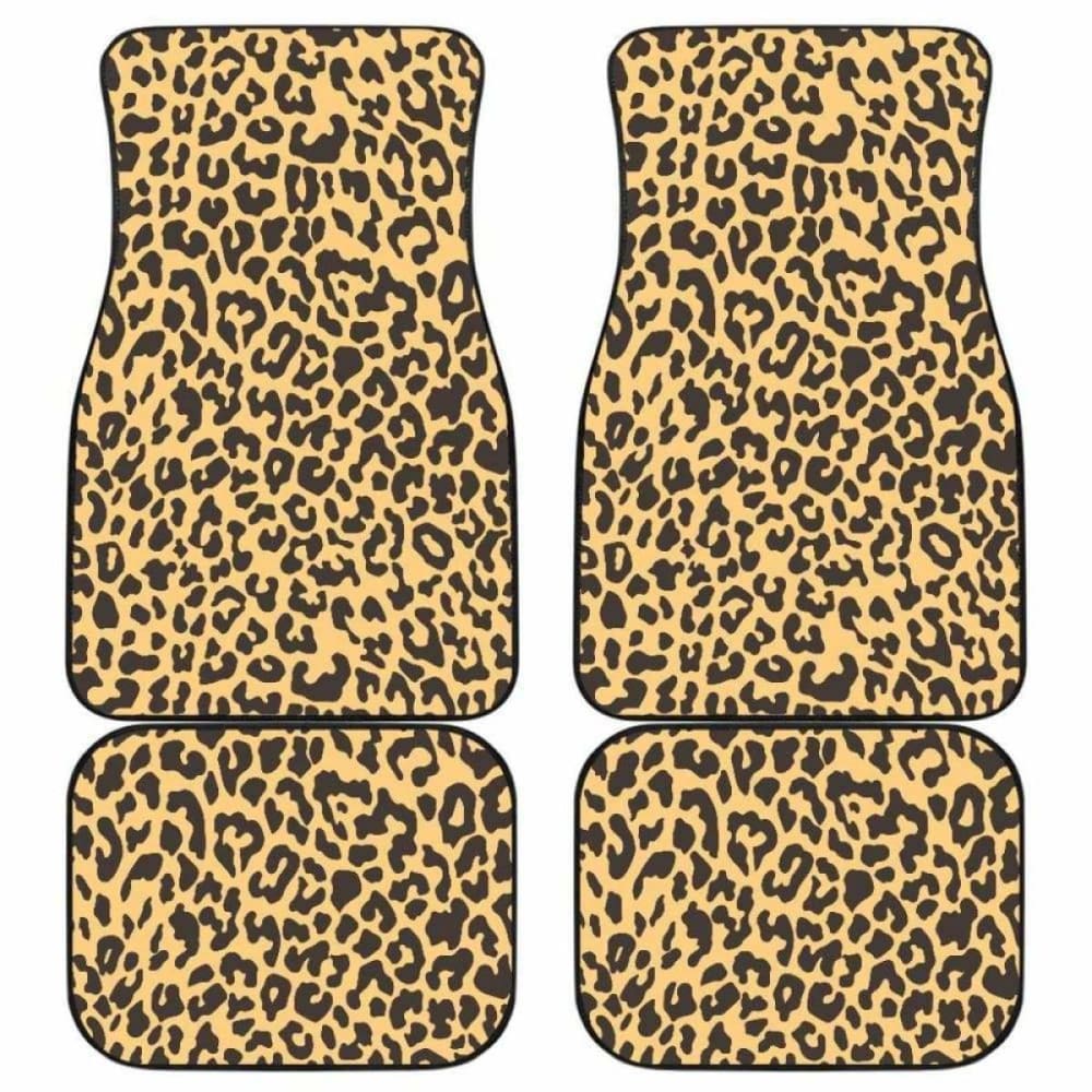Leopard Skin Print Front And Back Car Mats 092813 - YourCarButBetter