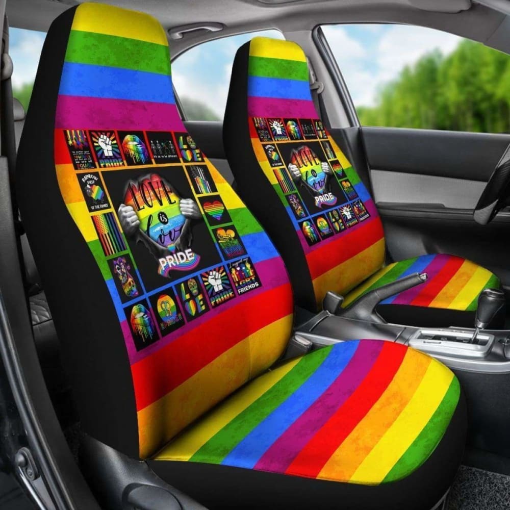 Lgbt Car Seat Covers - Lgbt Love Is Love Pride - 110424 - YourCarButBetter
