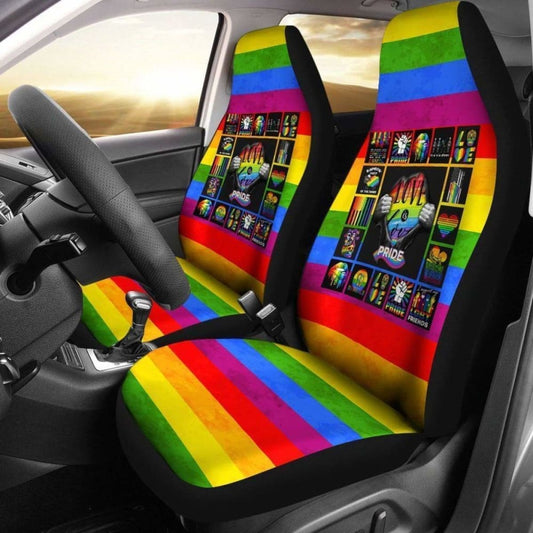 Lgbt Car Seat Covers - Lgbt Love Is Love Pride - 110424 - YourCarButBetter