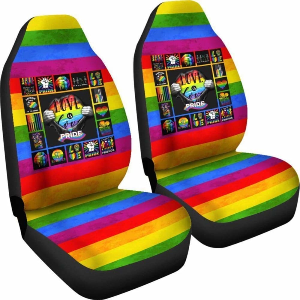 Lgbt Car Seat Covers - Lgbt Love Is Love Pride - 110424 - YourCarButBetter