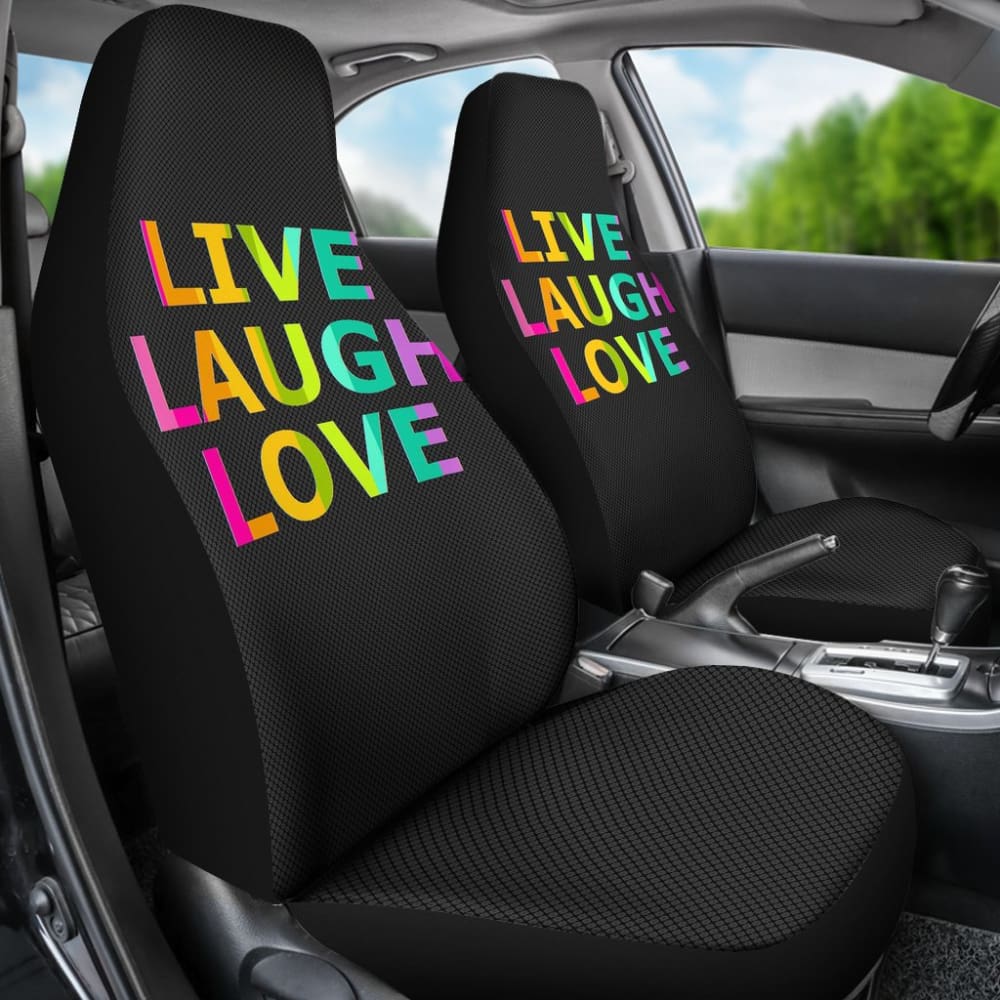 LGBT Pride Live Laugh Love Amazing Gift Ideas Car Seat Covers 212601 - YourCarButBetter