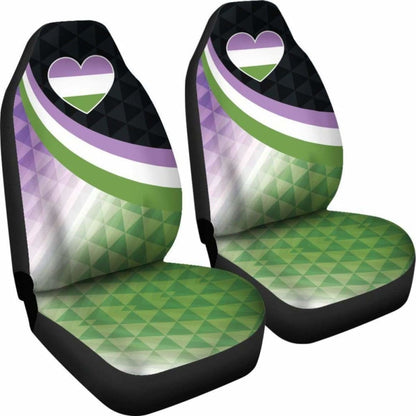 Lgbt S Car Seat Covers - Genderqueer Flag - 110424 - YourCarButBetter
