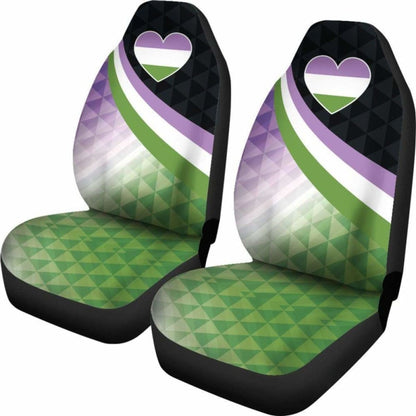 Lgbt S Car Seat Covers - Genderqueer Flag - 110424 - YourCarButBetter