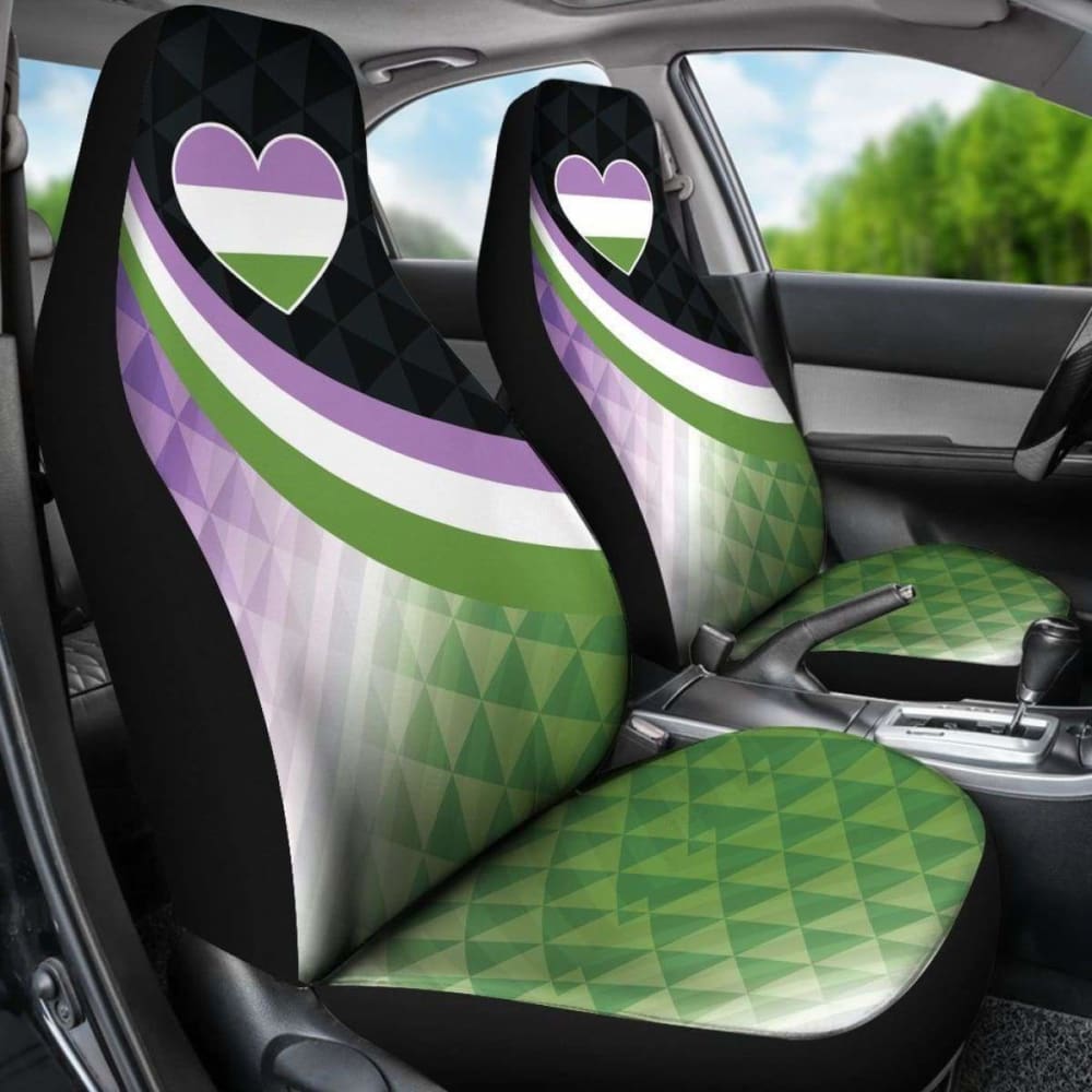 Lgbt S Car Seat Covers - Genderqueer Flag - 110424 - YourCarButBetter