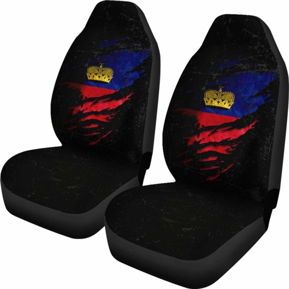 Liechtenstein In Me Car Seat Covers - Special Grunge Style (Set Of Two) 232125 - YourCarButBetter