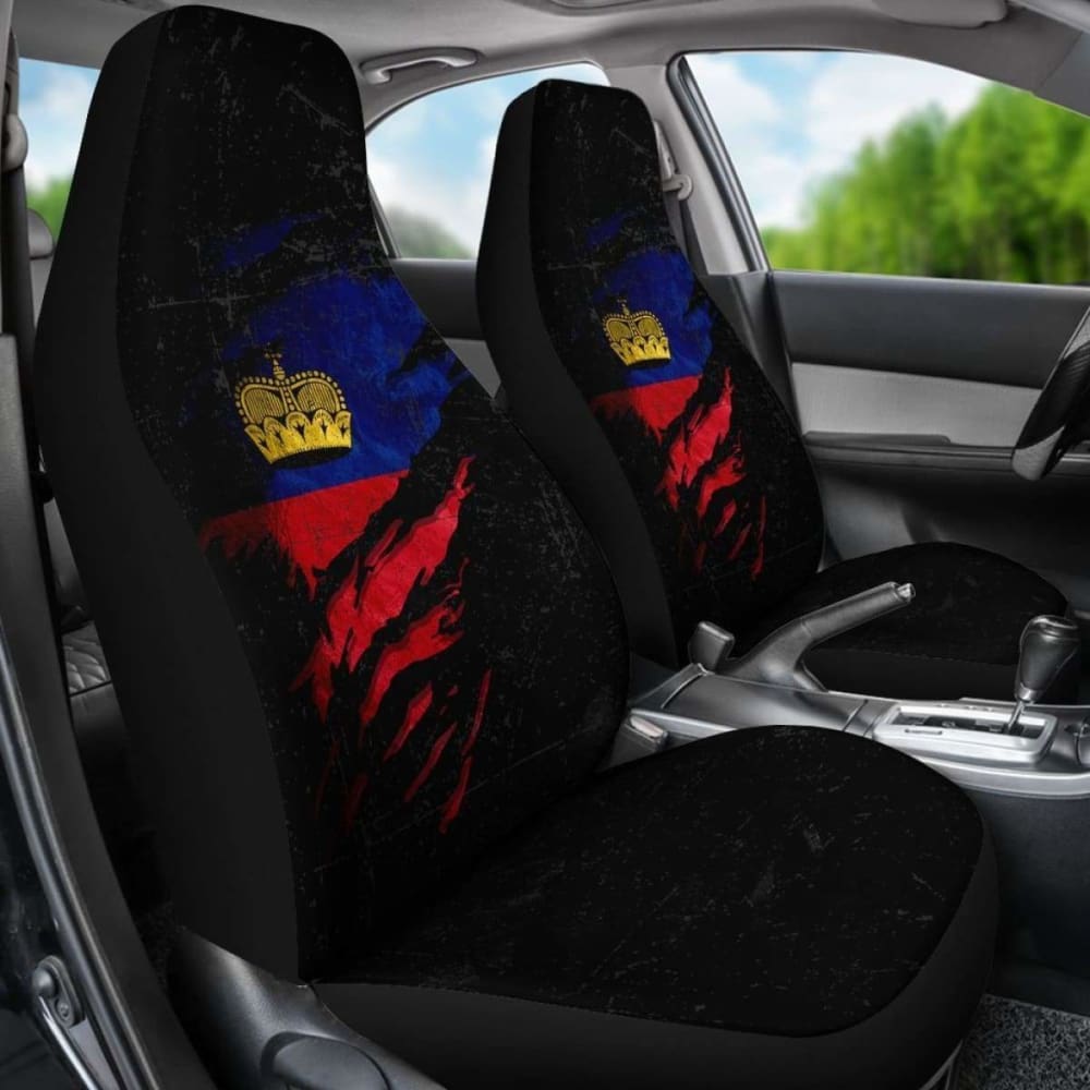 Liechtenstein In Me Car Seat Covers - Special Grunge Style (Set Of Two) 232125 - YourCarButBetter