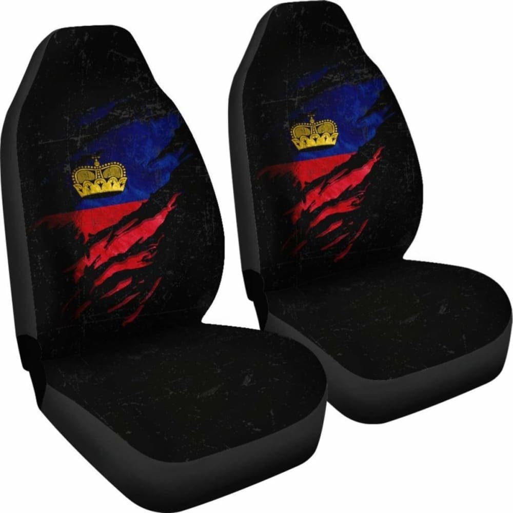 Liechtenstein In Me Car Seat Covers - Special Grunge Style (Set Of Two) 232125 - YourCarButBetter