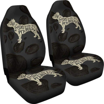 Life Is Better With A Pit Bull Car Seat Covers 113510
