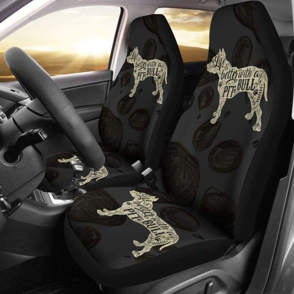 Life Is Better With A Pit Bull Car Seat Covers 113510