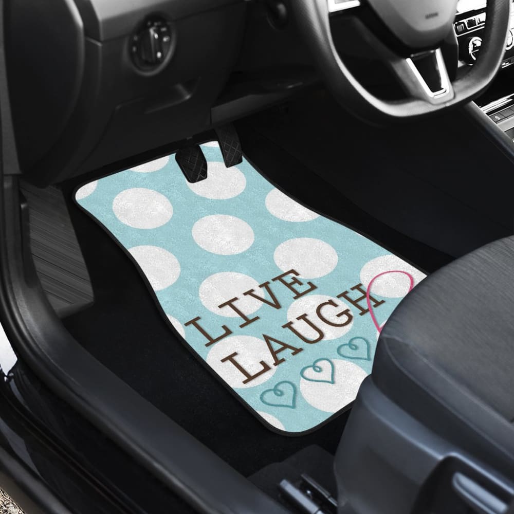 Light Blue Live Laugh Love Amazing Gift Ideas Car Floor Mats 212601 - YourCarButBetter